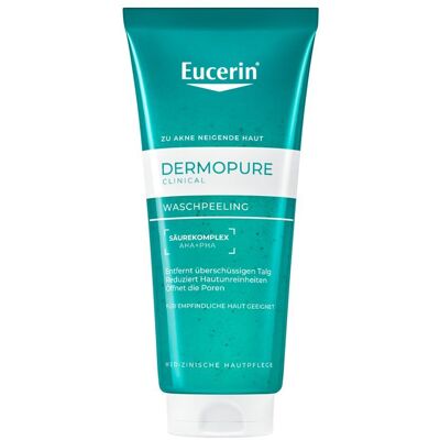 Eucerin® Dermopure Clinical Waschpeeling – AHA & PHA Peeling gegen Mitesser und Hautunreinheiten, für unreine Haut 100 ml Eucerin® Dermopure Clinical Waschpeeling – AHA & PHA Peeling gegen Mitesser und Hautunreinheiten, für unreine Haut 100 ml