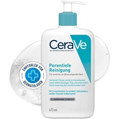 CeraVe Porentiefe Reinigung: Schäumendes Reinigungsgel mit Salicylsäure für das Gesicht bei unreiner und zu Akne neigender Haut 0.473 l CeraVe Porentiefe Reinigung: Schäumendes Reinigungsgel mit Salicylsäure für das Gesicht bei unreiner und zu Akne neigender Haut 0.473 l