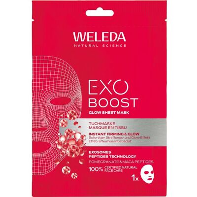 Weleda Exo Boost Glow Tuchmaske – für strahlendere und festere Haut in 15 Minuten. 20 ml Weleda Exo Boost Glow Tuchmaske – für strahlendere und festere Haut in 15 Minuten. 20 ml
