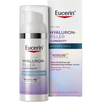 cm_main_brand_1313 Eucerin® Hyaluron-Filler +Longevity Epigenetic Nachtpflege – Anti-Aging Nachtcreme mit Epicelline® für jünger aussehende Haut 50 ml cm_main_brand_1313 Eucerin® Hyaluron-Filler +Longevity Epigenetic Nachtpflege – Anti-Aging Nachtcreme mit Epicelline® für jünger aussehende Haut 50 ml