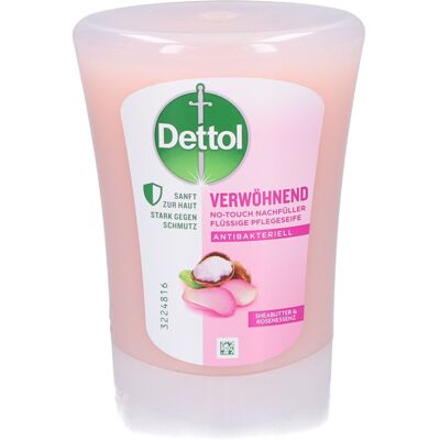 Dettol No-Touch Flüssigseife für die Hände mit Sheabutter und Rosenextrakten 250 ml Dettol No-Touch Flüssigseife für die Hände mit Sheabutter und Rosenextrakten 250 ml