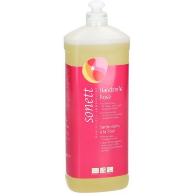 Sonett Hand-, Gesichts- & Körperflüssigseife mit Rosenduft 1 l Sonett Hand-, Gesichts- & Körperflüssigseife mit Rosenduft 1 l