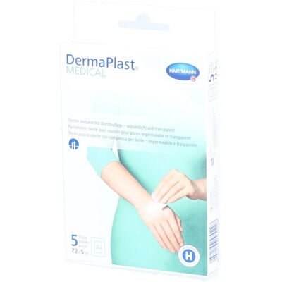 Hartmann Dermaplast® Medical Steriles transparentes Pflaster 7,2 x 5 cm 5 ct Hartmann Dermaplast® Medical Steriles transparentes Pflaster 7,2 x 5 cm 5 ct