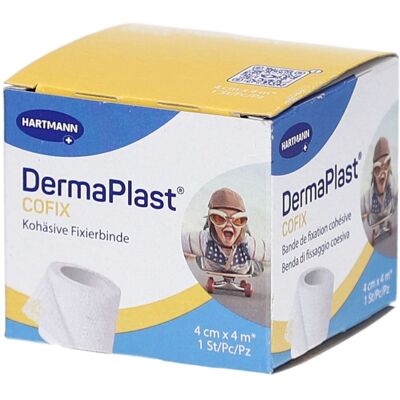DermaPlast® Cofix Selbstklebendes Pflaster, weiß, 4 cm x 4 m 1 ct DermaPlast® Cofix Selbstklebendes Pflaster, weiß, 4 cm x 4 m 1 ct