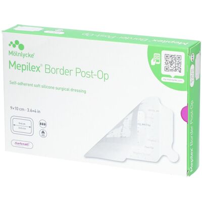 Mölnlycke Mepilex® Border Post-Op - Selbstfixierender, silikonisierter postoperativer Verband 9 x 10 cm 10 ct Mölnlycke Mepilex® Border Post-Op - Selbstfixierender, silikonisierter postoperativer Verband 9 x 10 cm 10 ct
