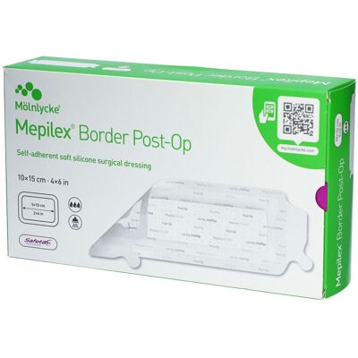 Mepilex Border Post-Op 10x15 cm 10 Stück Wundverband mit Safetac 10 ct Mepilex Border Post-Op 10x15 cm 10 Stück Wundverband mit Safetac 10 ct