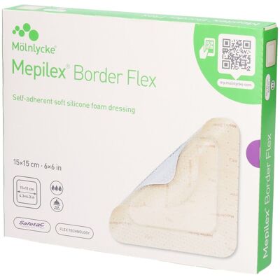 Mölnlycke Mepilex Border Flex Silikonverband 15 x 15 cm 5 ct Mölnlycke Mepilex Border Flex Silikonverband 15 x 15 cm 5 ct