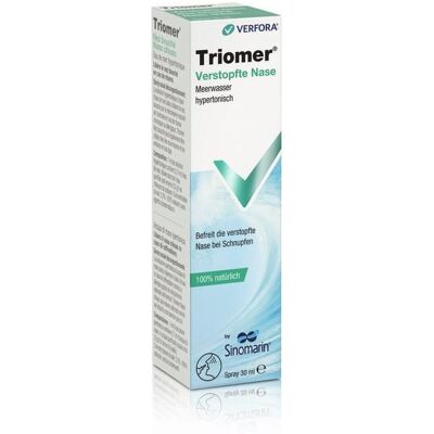 VERFORA SA Triomer Nasenspray mit hypertonischem Meerwasser bei verstopfter Nase 30 ml VERFORA SA Triomer Nasenspray mit hypertonischem Meerwasser bei verstopfter Nase 30 ml
