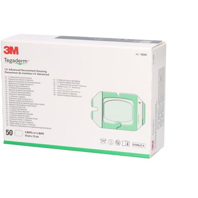 3M Tegaderm™ I.v. Advanced Stark haftender Fixierverband 10 x 12 cm 50 ct 3M Tegaderm™ I.v. Advanced Stark haftender Fixierverband 10 x 12 cm 50 ct