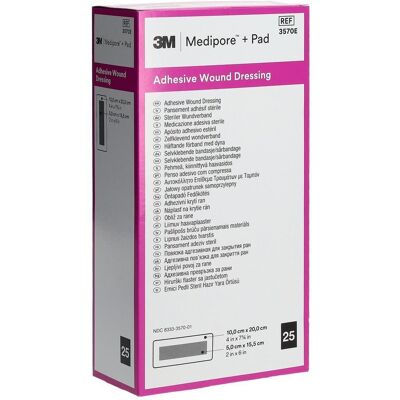 3M Medipore+Pad 10x20cm Wundki 5x15.5cm (n) 25 Stk 25 ct 3M Medipore+Pad 10x20cm Wundki 5x15.5cm (n) 25 Stk 25 ct