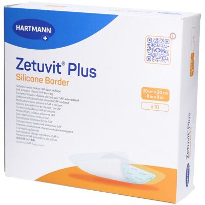 Hartmann Zetuvit® Plus Silicone Border – Hydrokolloid-Wundauflagen 20 x 20 cm 10 ct Hartmann Zetuvit® Plus Silicone Border – Hydrokolloid-Wundauflagen 20 x 20 cm 10 ct