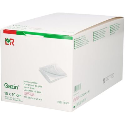 Gazin Mullkompressen 10x10cm 16f st 20 x 5 Stk 5 ct Gazin Mullkompressen 10x10cm 16f st 20 x 5 Stk 5 ct