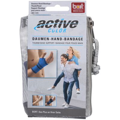 Bort ActiveColor® Daumen-Hand-Bandage Gr. M blau 1 ct Bort ActiveColor® Daumen-Hand-Bandage Gr. M blau 1 ct