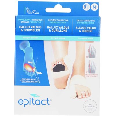 Epitact® Doppelschutz-Korrektur-Bandage Hallux Valgus & Schwielen Größe M Links 1 ct Epitact® Doppelschutz-Korrektur-Bandage Hallux Valgus & Schwielen Größe M Links 1 ct