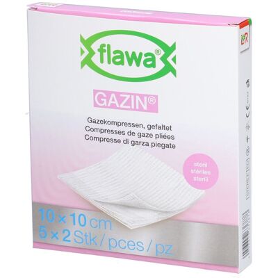 Flawa Sterile Gazekompressen 10 x 10 cm 2 ct Flawa Sterile Gazekompressen 10 x 10 cm 2 ct