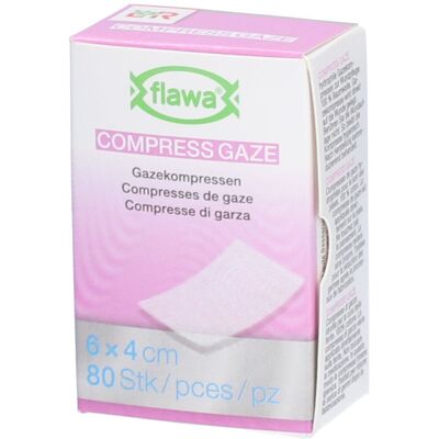 Flawa Mullkompressen 4x6cm 80 ct Flawa Mullkompressen 4x6cm 80 ct