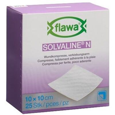 Flawa Solvaline N Kompressen steril 10x10 cm, 25 Stk 25 ct Flawa Solvaline N Kompressen steril 10x10 cm, 25 Stk 25 ct