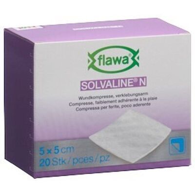 Flawa Solvaline N Kompressen steril 5x5 cm, 20 Stk 20 ct Flawa Solvaline N Kompressen steril 5x5 cm, 20 Stk 20 ct