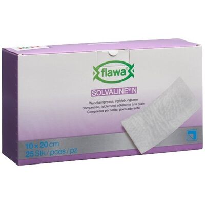 Flawa Solvaline N Kompressen steril 10x20 cm, 25 Stk 25 ct Flawa Solvaline N Kompressen steril 10x20 cm, 25 Stk 25 ct