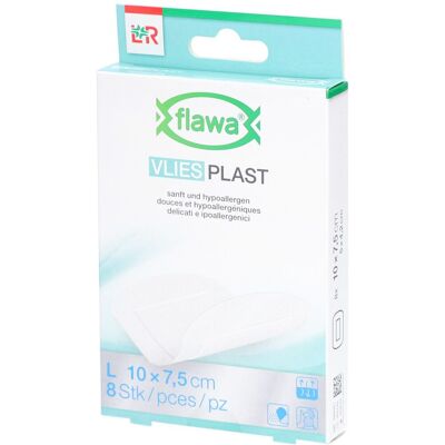 flawa® Vlies Plast Weiches, hypoallergenes Pflaster 10 x 7,5 cm 8 ct flawa® Vlies Plast Weiches, hypoallergenes Pflaster 10 x 7,5 cm 8 ct