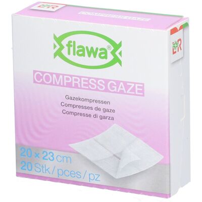 Flawa Mullkompressen 20x23cm 20 ct Flawa Mullkompressen 20x23cm 20 ct