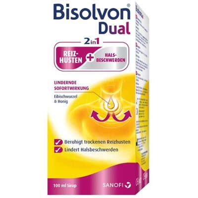 Bisolvon® Dual 2 in 1 Sirup bei trockenem Husten 100 ml Bisolvon® Dual 2 in 1 Sirup bei trockenem Husten 100 ml