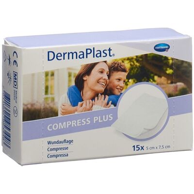 Hartmann Dermaplast® Kompresse Plus 5 x 7,5 cm 15 ct Hartmann Dermaplast® Kompresse Plus 5 x 7,5 cm 15 ct