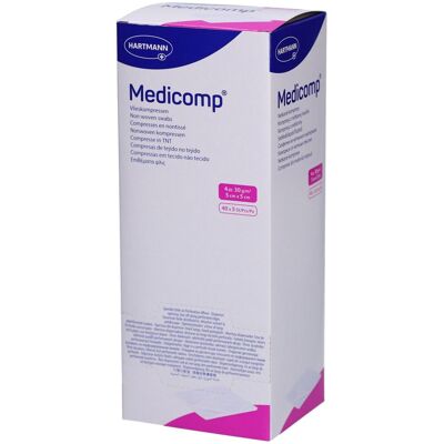 Hartmann Medicomp® Vliesstoffkompressen steril 4-fach S30 5 cm x 5 cm 5 ct Hartmann Medicomp® Vliesstoffkompressen steril 4-fach S30 5 cm x 5 cm 5 ct