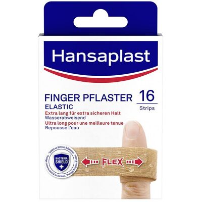 Hansaplast Elastic Fingerpflaster Elastische Pflaster Wundpflaster mit starkem Halt 16 Stk. 16 ct Hansaplast Elastic Fingerpflaster Elastische Pflaster Wundpflaster mit starkem Halt 16 Stk. 16 ct