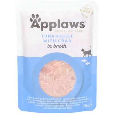 Applaws Thunfisch- und Krabbenfilet Adult Katze - Ergänzungsfuttermittel in Brühe 70 g Applaws Thunfisch- und Krabbenfilet Adult Katze - Ergänzungsfuttermittel in Brühe 70 g