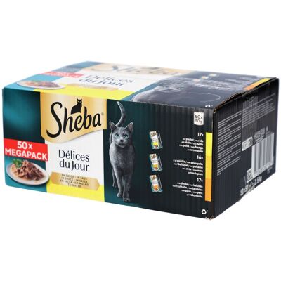 SHEBA - Délices Du Jour Cat Busta Multipack 50x50G Mix Carne - Cat Food SHEBA - Délices Du Jour Cat Busta Multipack 50x50G Mix Carne - Cat Food