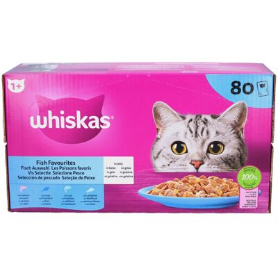 Whiskas Fish Favourites - Ausgewählte Fische in Gelee Katze Adult 1+ 6.8 kg Whiskas Fish Favourites - Ausgewählte Fische in Gelee Katze Adult 1+ 6.8 kg
