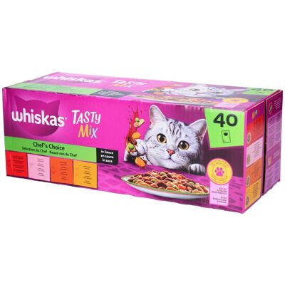 WHISKAS - Tasty Mix Sachets En Sauce - 4 Varietäten - Katzenfutter WHISKAS - Tasty Mix Sachets En Sauce - 4 Varietäten - Katzenfutter