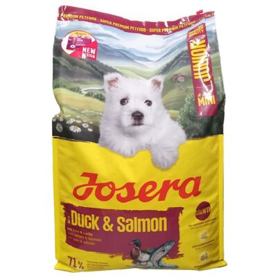 Josera Mini Junior Duck & Salmon Welpenfutter kleine Hunde 10 kg Josera Mini Junior Duck & Salmon Welpenfutter kleine Hunde 10 kg