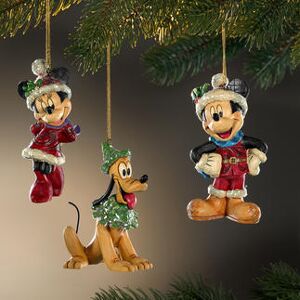 Disney Traditional Weihnachtsfiguren, 3er-Set - Mickey, Minnie, Pluto