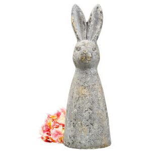 Statue Deko Hase, 18 x 18 x 52 cm, Magnesium Kunststein