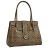 Allan K Flechtleder-Tote Bag, Khaki