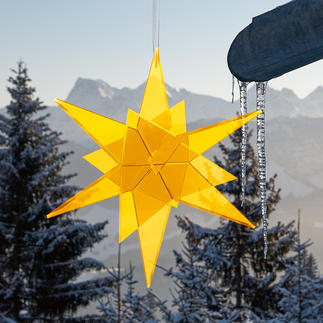 Cazador-del-sol, Sonnenfänger Stern Estrella 3D, Acrylglas, gelb, Stärke 3 mm, Grösse ca. 130 mm x 200 mm