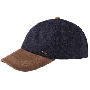 Leder-Tweed-Cap, Navy, Navy