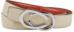 Belts Knautschlack-Wendegürtel, 85 cm - Beige/Rost