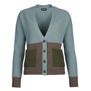 Clark Ross Alpaka-Colourblock-Cardigan, 40 - Hellblau/Grün/Braun