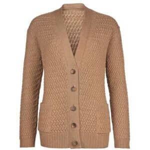 Junghans 1954 Kamelhaar-Pullover oder -Cardigan, Cardigan - 36/38 - Camel