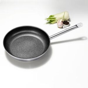 GSW Pfanne Le Chef Profile, Teflon-Antihaft-Versiegelung, Edelstahl, bis 240 °C, alle Herdarten inkl. Induktion, 32 cm Ø