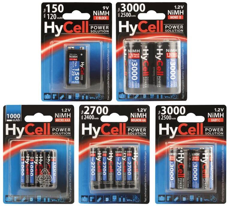 HyCell Power Solution Mignon (AA) NiMH Akku Typ 2700 (mind. 2400 mAh) - 4 S