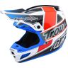 Troy Lee Designs SE5 Team MIPS Motocross Helm M Weiss Blau Orange