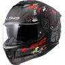 LS2 FF808 Stream II Angry Monkey Helm 2XL Schwarz Rot