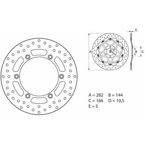 Brembo S.p.A. Serie Oro Runde feste Bremsscheibe