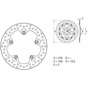 Brembo S.p.A. Serie Oro Runde feste Bremsscheibe