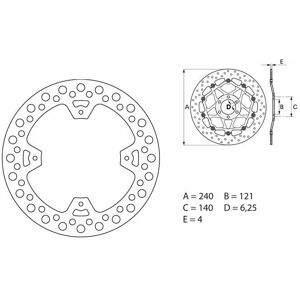 Brembo S.p.A. Serie Oro Runde feste Bremsscheibe