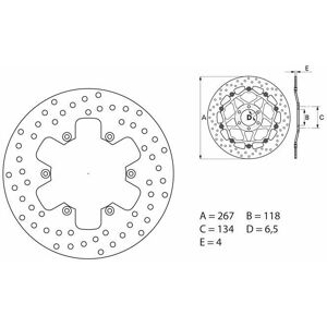 Brembo S.p.A. Serie Oro Runde feste Bremsscheibe